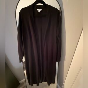 Time and Tru Black Open Front Sweater